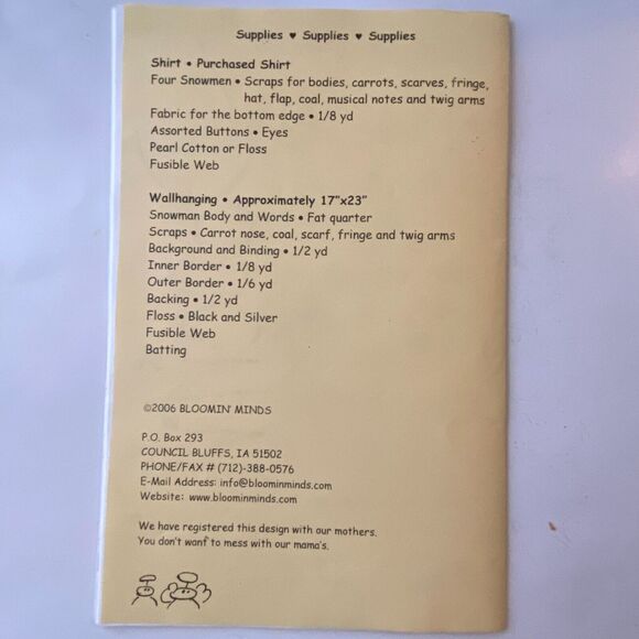 Bloomin Minds 178 Just Dancin Pattern Top Wall Hanging 17"x23" Sewing Craft - Picture 4 of 5